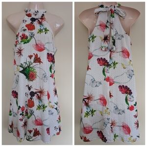 Laundry by Shelli Segal floral halter dress 8 medium